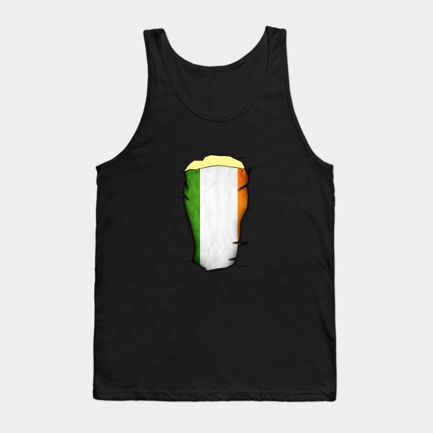 Irish Pint Glass Flag Tank Top by PoetandChef